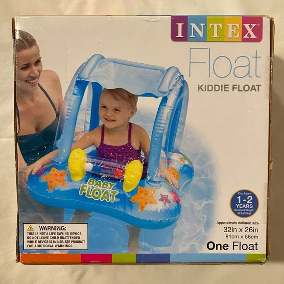 ๐HP๐NEW INTEX Float Kiddie Baby Inflatable Swimming Pool Tube Raft No Toxic - Picture 1 of 5